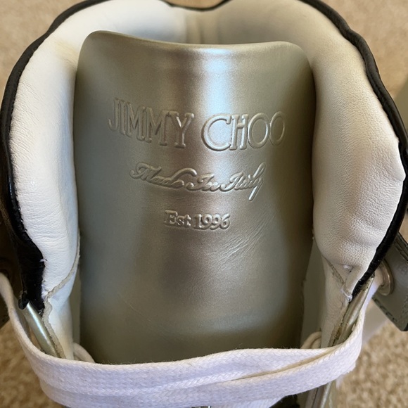 Jimmy Choo Men’s High Top Sneakers Size 44.5 - Picture 8 of 10